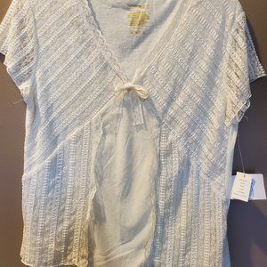 Bandolino White Lace Top